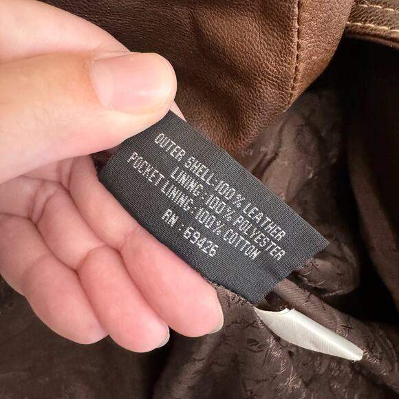 Wilsons Leather Maxima Trench Coat Women L Brown Collared Button Mobwife Outdoor - Picture 13 of 13